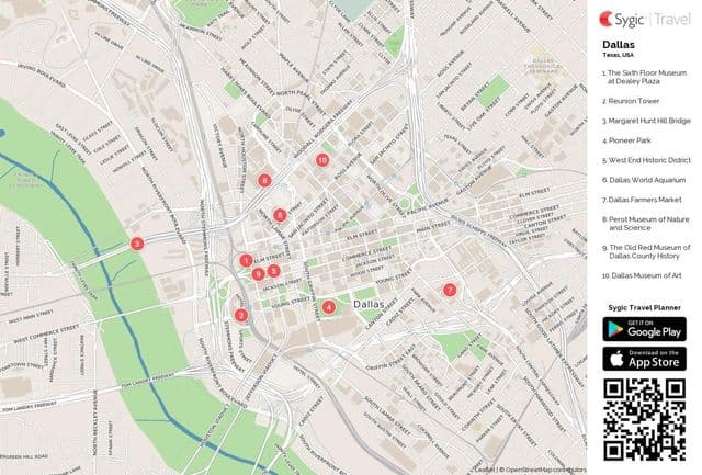 达拉斯观光地图