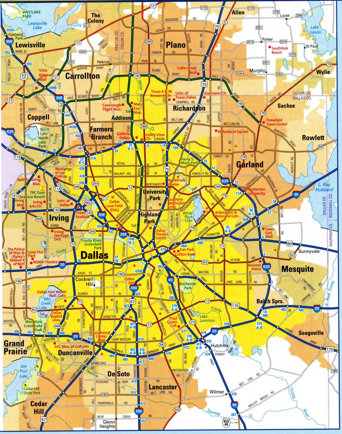 达拉斯城市地图