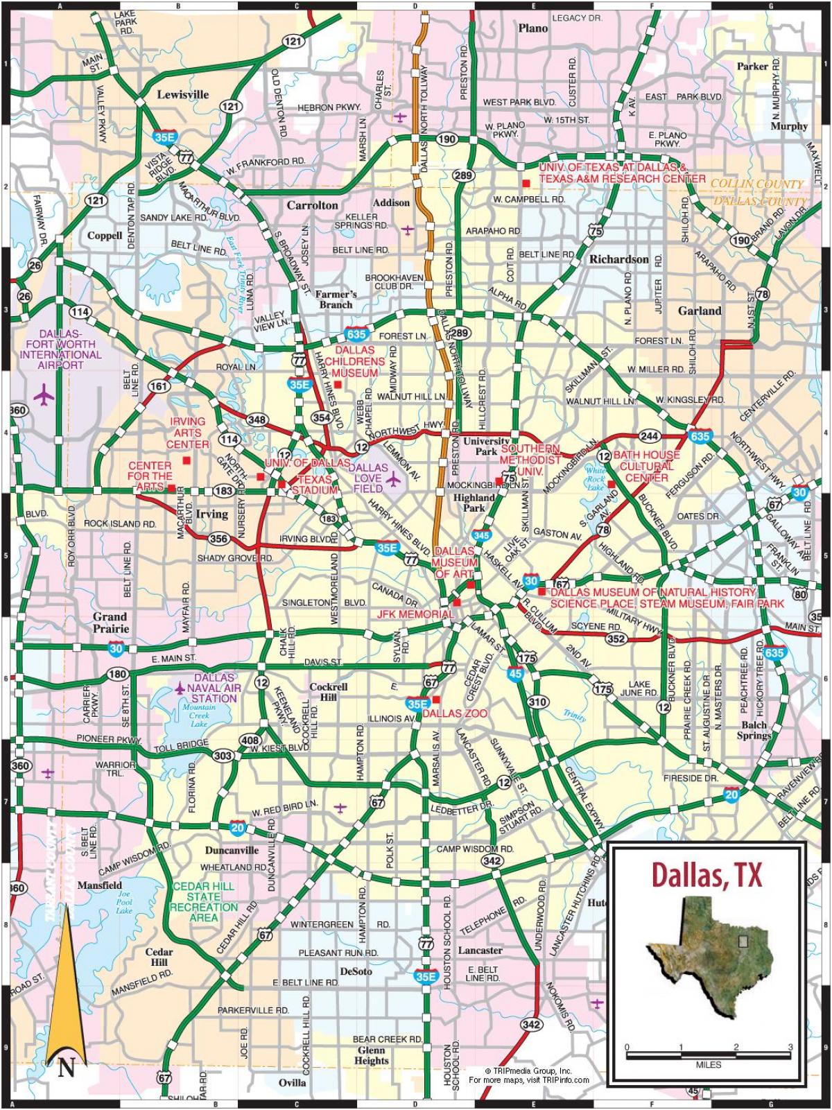 达拉斯道路地图